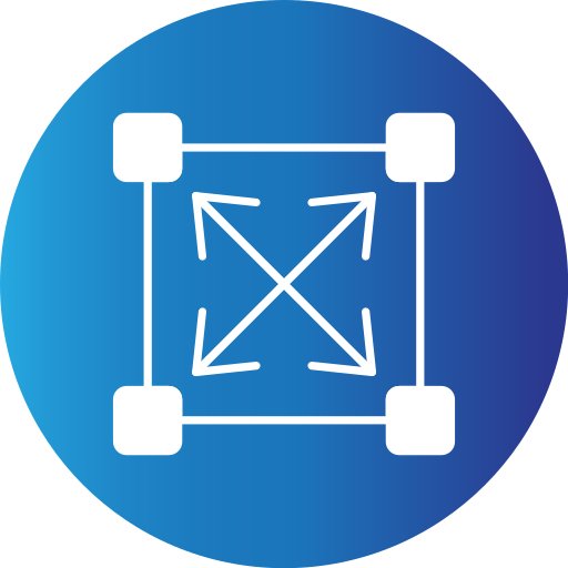 größe ändern Generic Blue icon