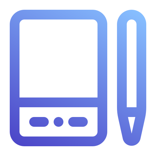 tablet piórkowy Generic Gradient ikona