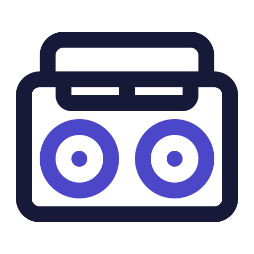 boombox Generic Outline Color icona