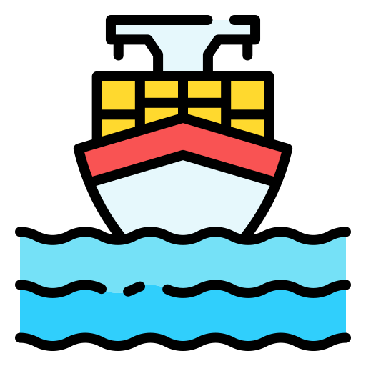 barco de carga Good Ware Lineal Color icono
