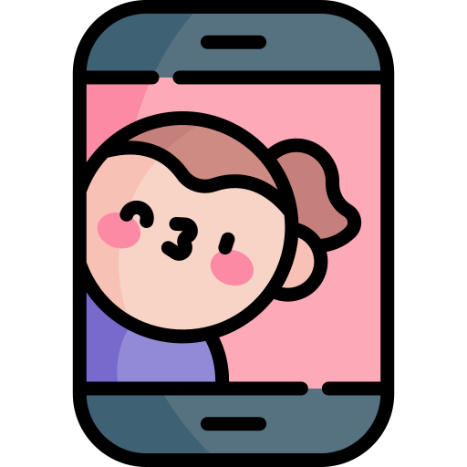 videoanruf Kawaii Lineal color icon