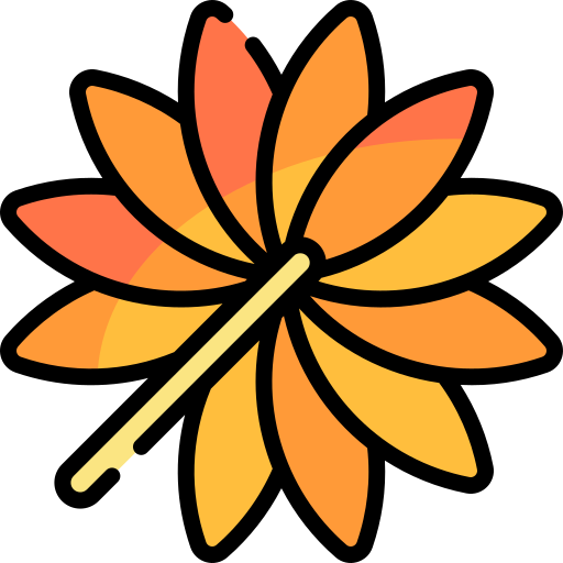 tropische blätter Kawaii Lineal color icon