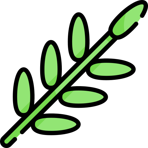 tropikalne liście Kawaii Lineal color ikona