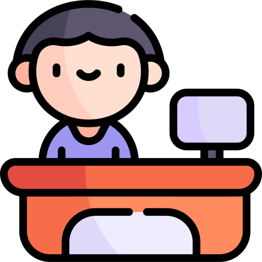 Check in desk Kawaii Lineal color icon