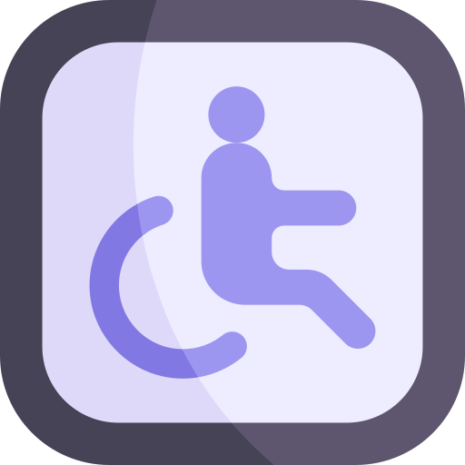 disabilità Kawaii Flat icona