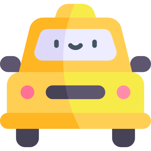Taxi Kawaii Flat icon