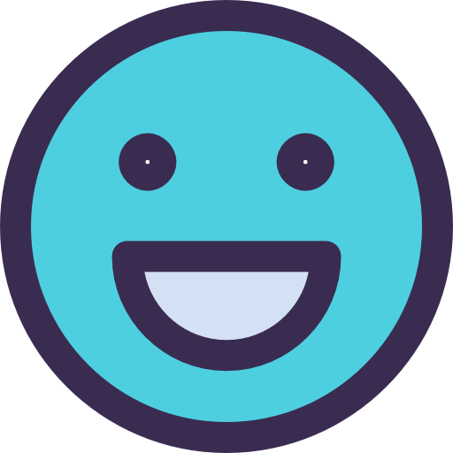 sonrisa Kiranshastry Lineal Color Blue icono