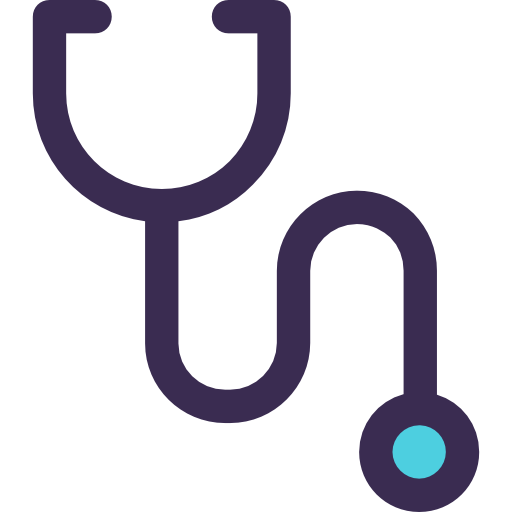 stetoskop Kiranshastry Lineal Color Blue ikona