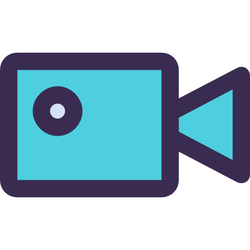 camara de video Kiranshastry Lineal Color Blue icono