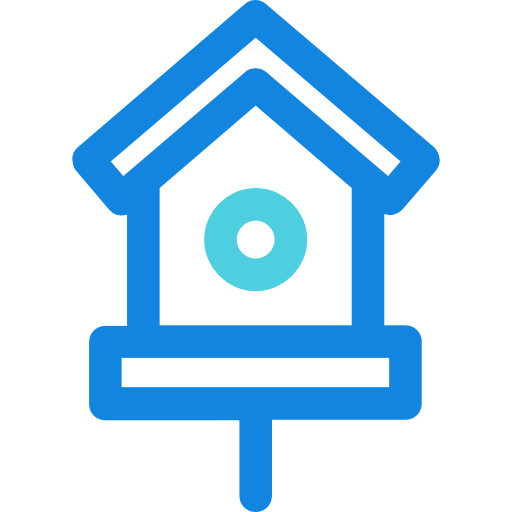 casa de passarinho Kiranshastry Lineal Blue Ícone