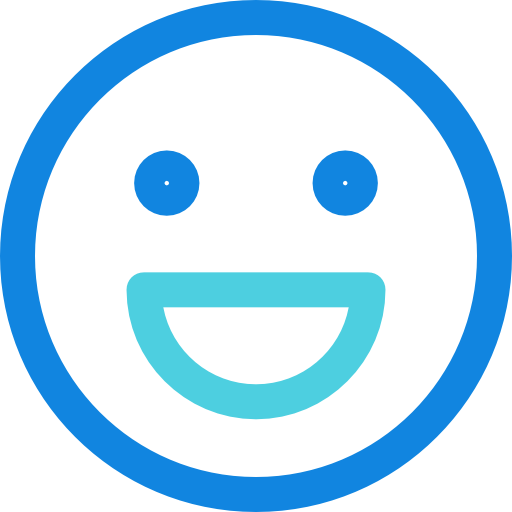 glimlach Kiranshastry Lineal Blue icoon