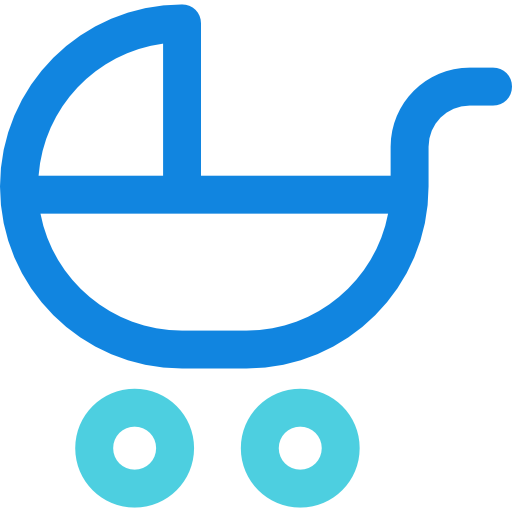 poussette de bébé Kiranshastry Lineal Blue Icône