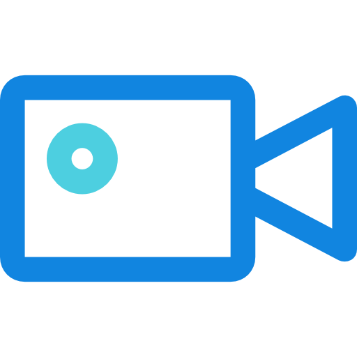 kamera wideo Kiranshastry Lineal Blue ikona