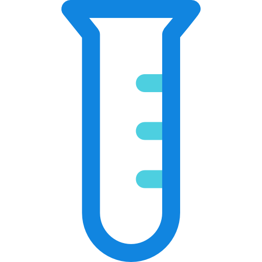 tubo de ensayo Kiranshastry Lineal Blue icono