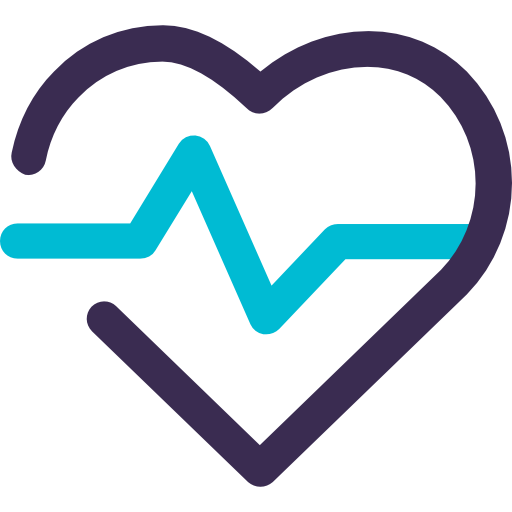 kardiogram Kiranshastry Lineal Color Blue ikona