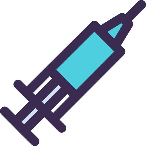 Syringe Kiranshastry Lineal Color Blue icon