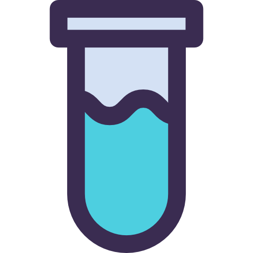 Test tube Kiranshastry Lineal Color Blue icon