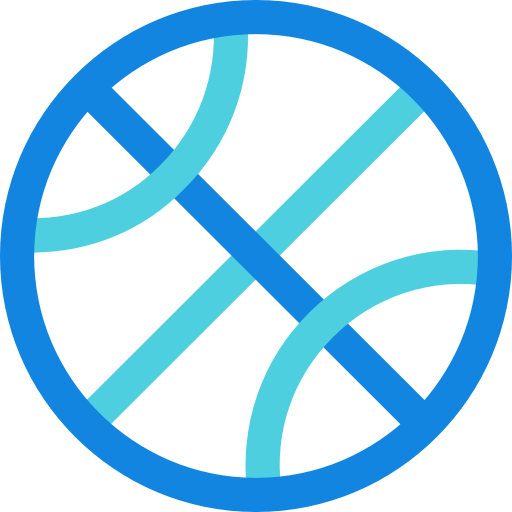 koszykówka Kiranshastry Lineal Blue ikona