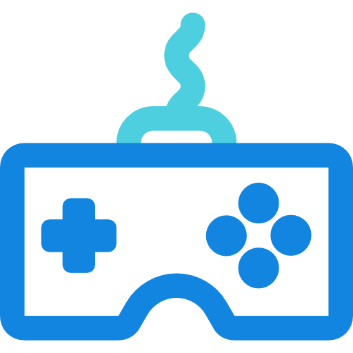 gamepad Kiranshastry Lineal Blue icona