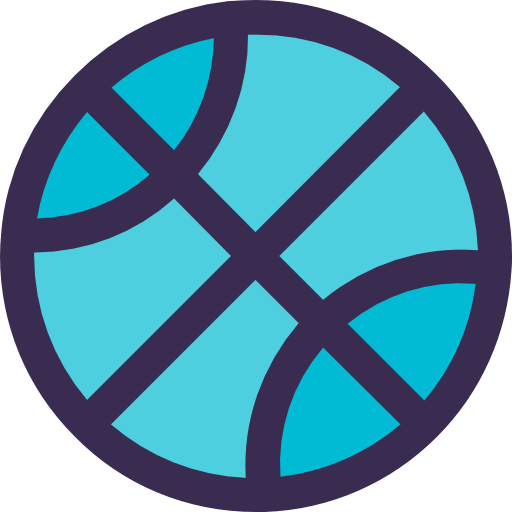baloncesto Kiranshastry Lineal Color Blue icono