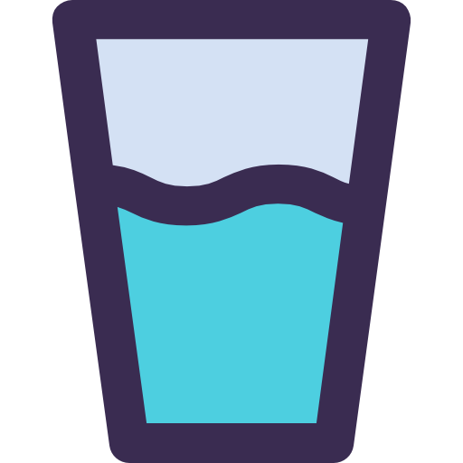 verre d'eau Kiranshastry Lineal Color Blue Icône