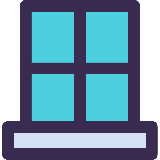창문 Kiranshastry Lineal Color Blue icon
