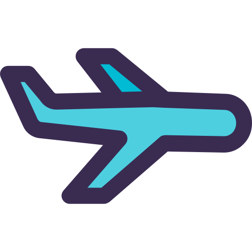 Aeroplane Kiranshastry Lineal Color Blue icon