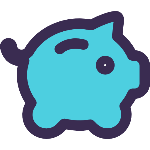 Piggy bank Kiranshastry Lineal Color Blue icon