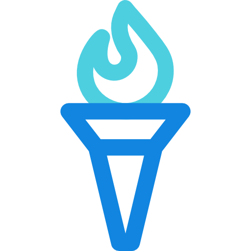 fackel Kiranshastry Lineal Blue icon