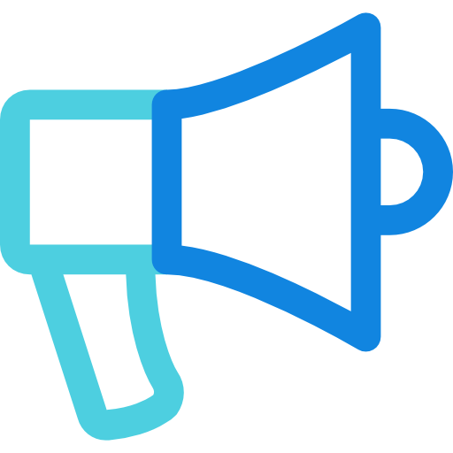 메가폰 Kiranshastry Lineal Blue icon