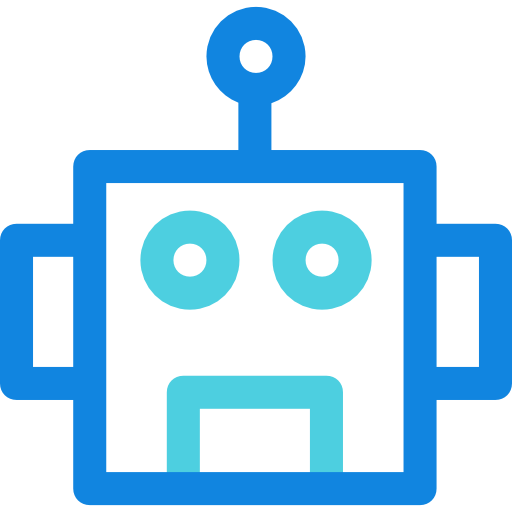 Robot Kiranshastry Lineal Blue icon