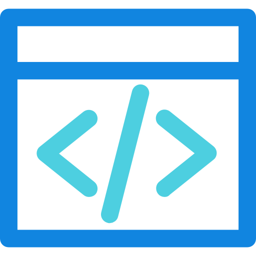 코딩 Kiranshastry Lineal Blue icon