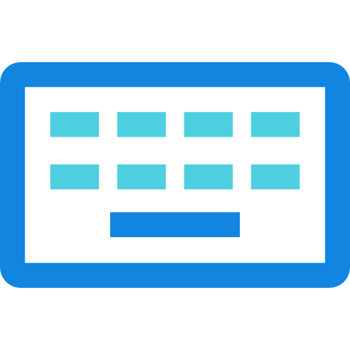 tastatur Kiranshastry Lineal Blue icon