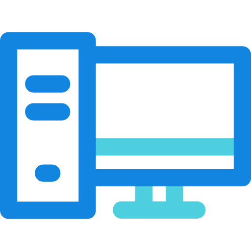 ordinateur personnel Kiranshastry Lineal Blue Icône