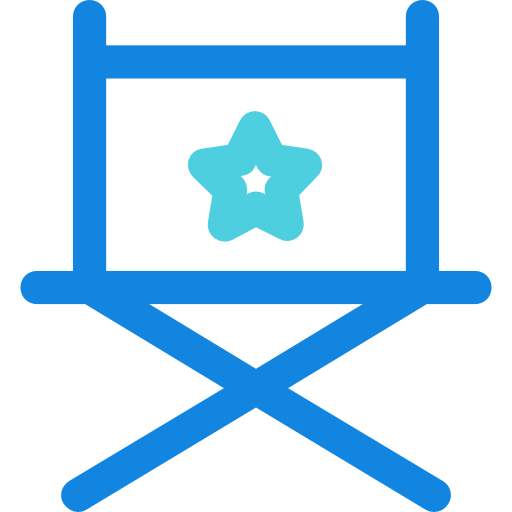 krzesło reżysera Kiranshastry Lineal Blue ikona