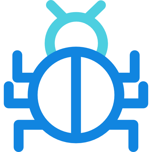 バグ Kiranshastry Lineal Blue icon