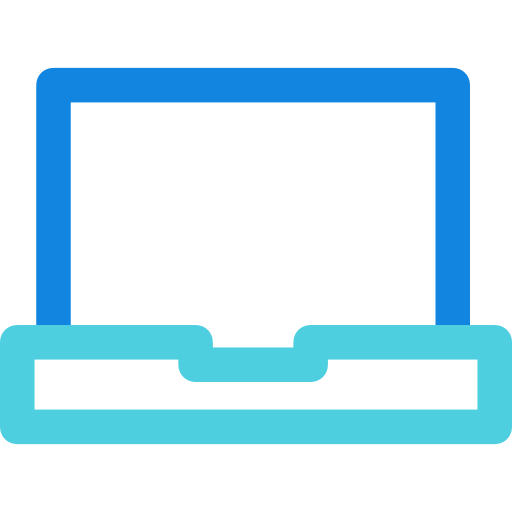 laptop Kiranshastry Lineal Blue ikona