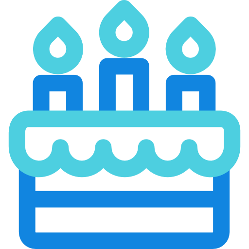 Birthday Kiranshastry Lineal Blue icon