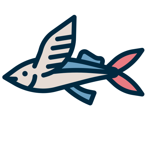 pesce volante Generic Outline Color icona