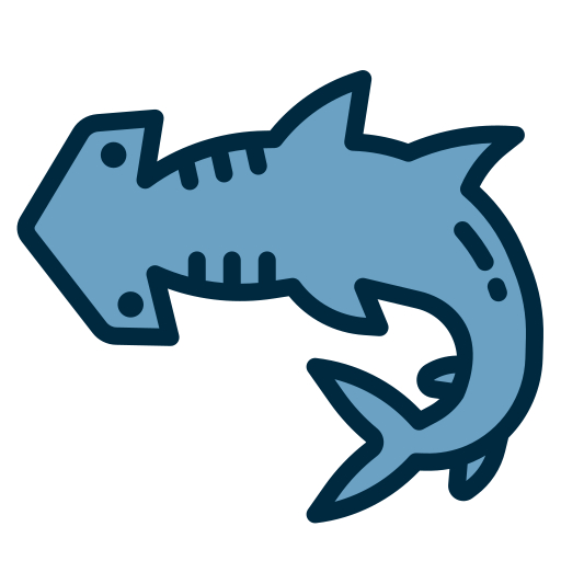 pesce martello Generic Outline Color icona