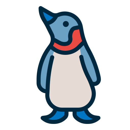 pinguino Generic Outline Color icona