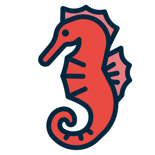 Seahorse Generic Outline Color icon