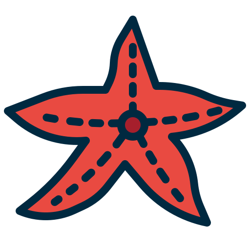 estrella de mar Generic Outline Color icono
