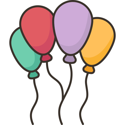 Balloons Amethys Design Lineal Color icon