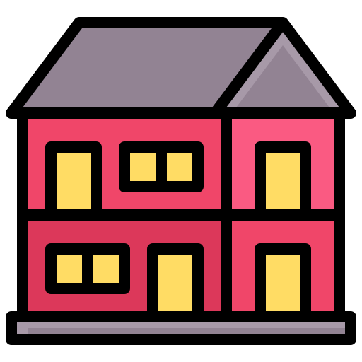 amerykański dom Generic Outline Color ikona