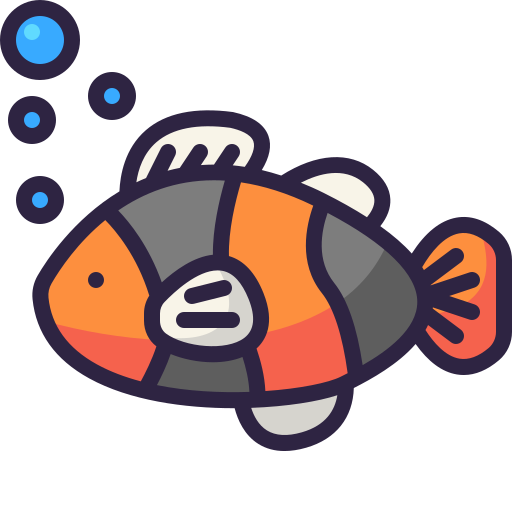 poisson clown Generic Outline Color Icône