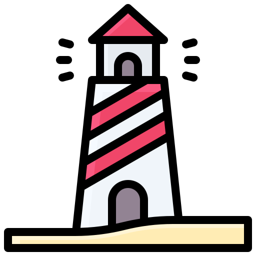 Lighthouse Generic Outline Color icon