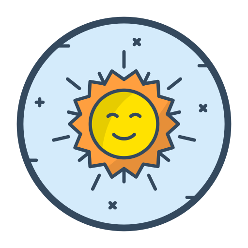 Sun Generic Outline Color icon