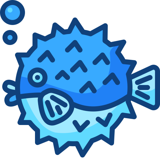 Puffer fish Generic Outline Color icon