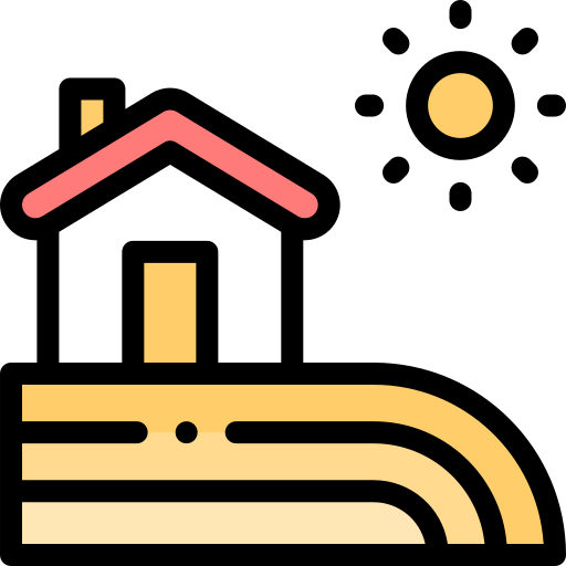Farm house Detailed Rounded Lineal color icon